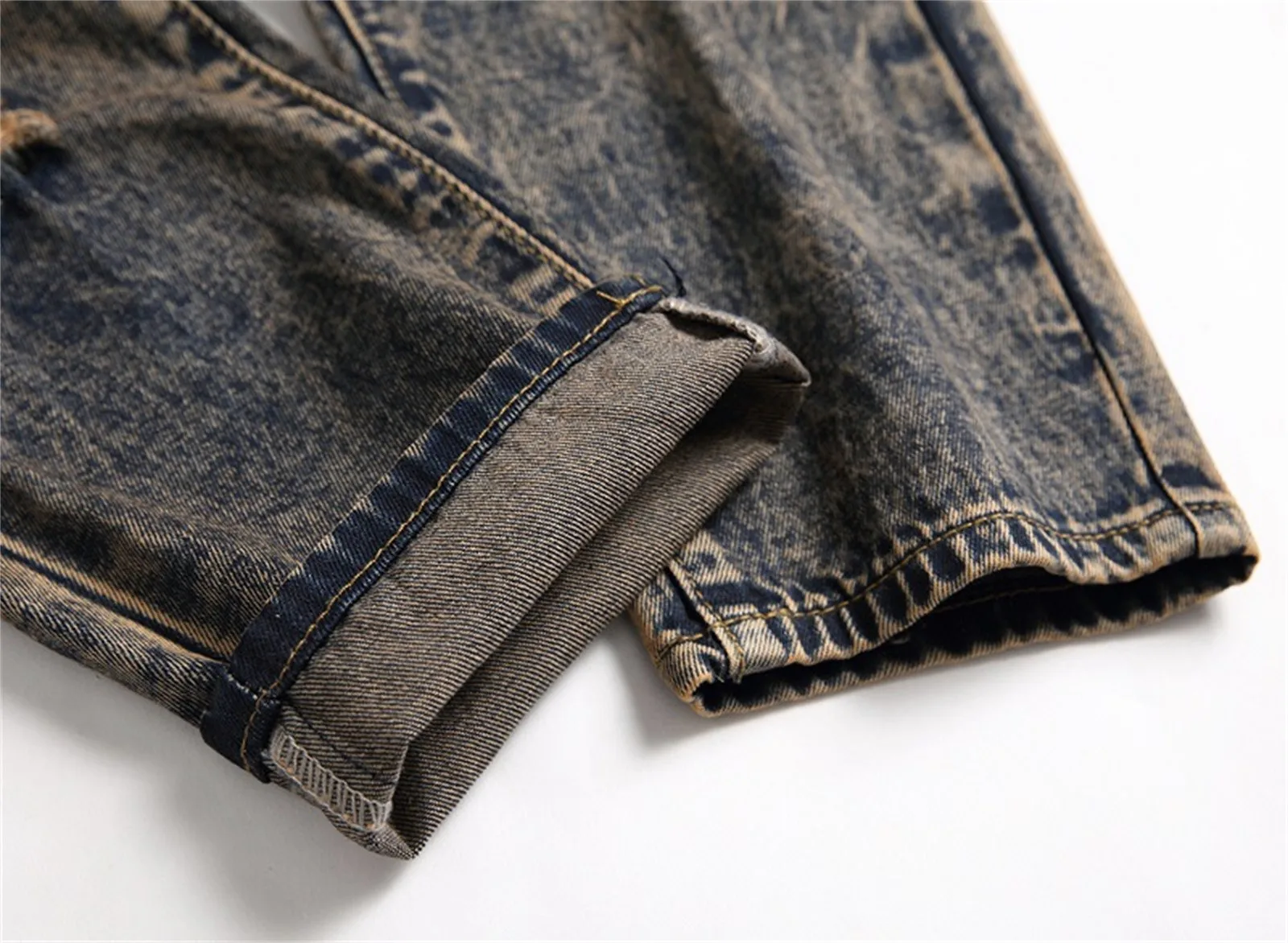 2023 Nostalgic Trendy Men's Patch Denim Jeans