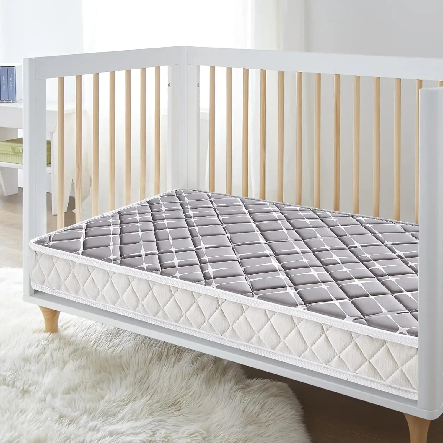 Dual Sided Breathable Baby Crib Mattress 52 Inch