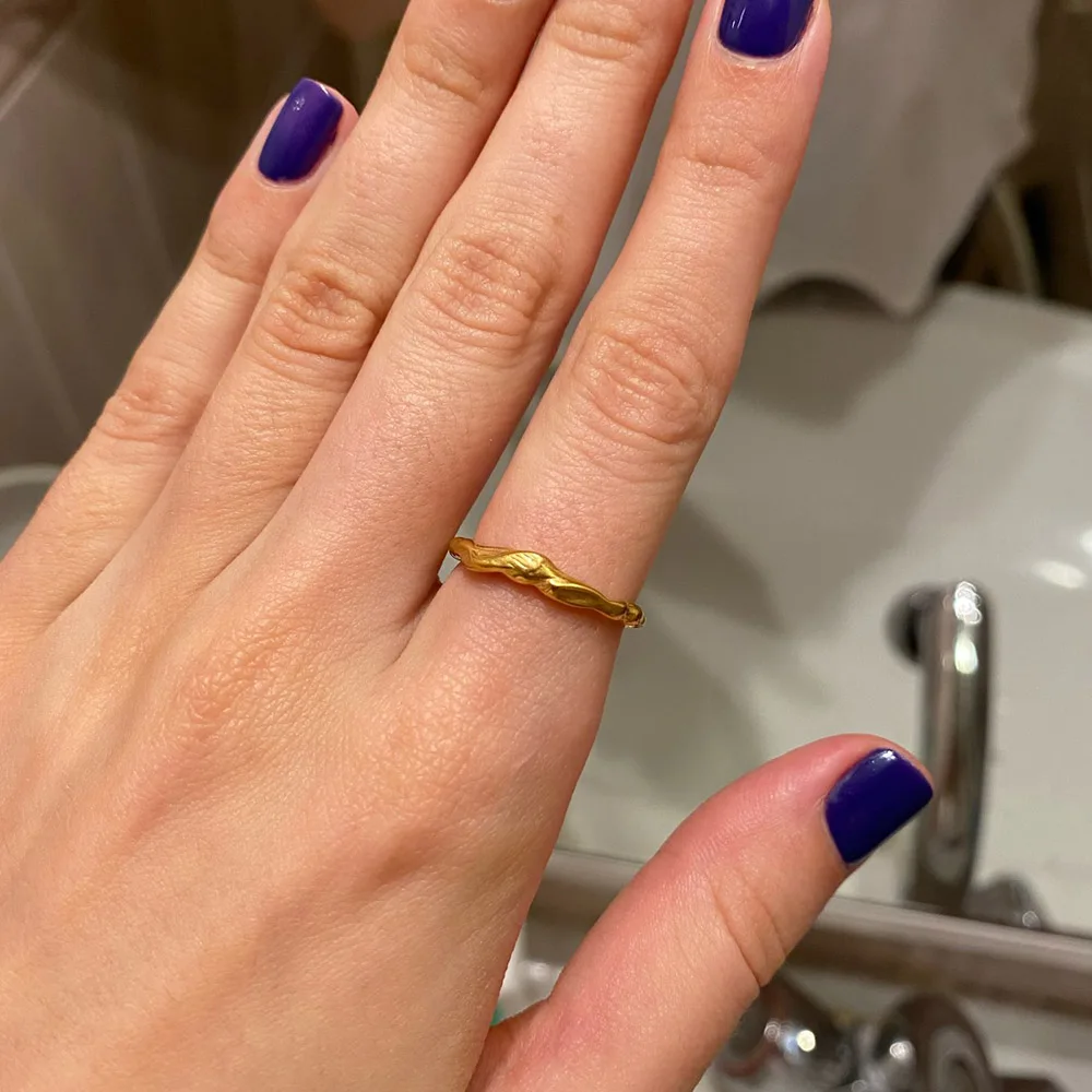 Gold Irregular Stainless Steel Rings for Women