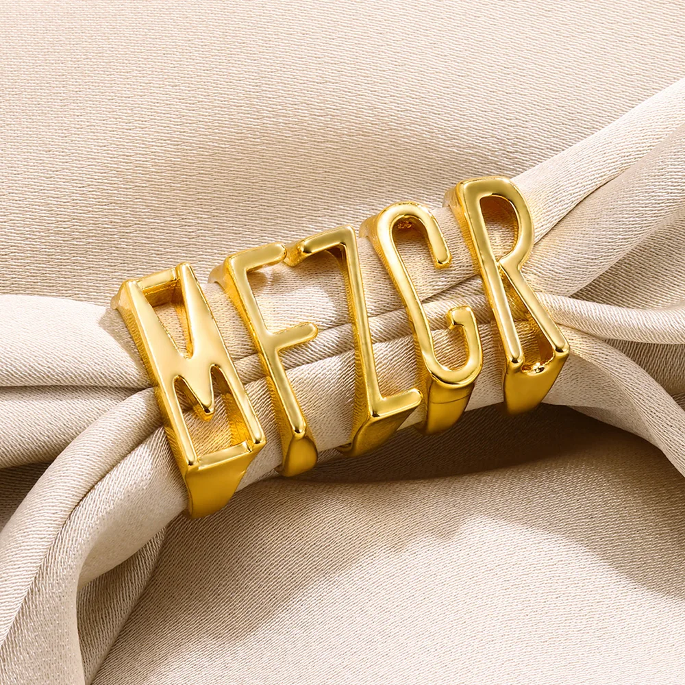 Gold Initial Letter Rings: Fashionable Wedding Jewelry