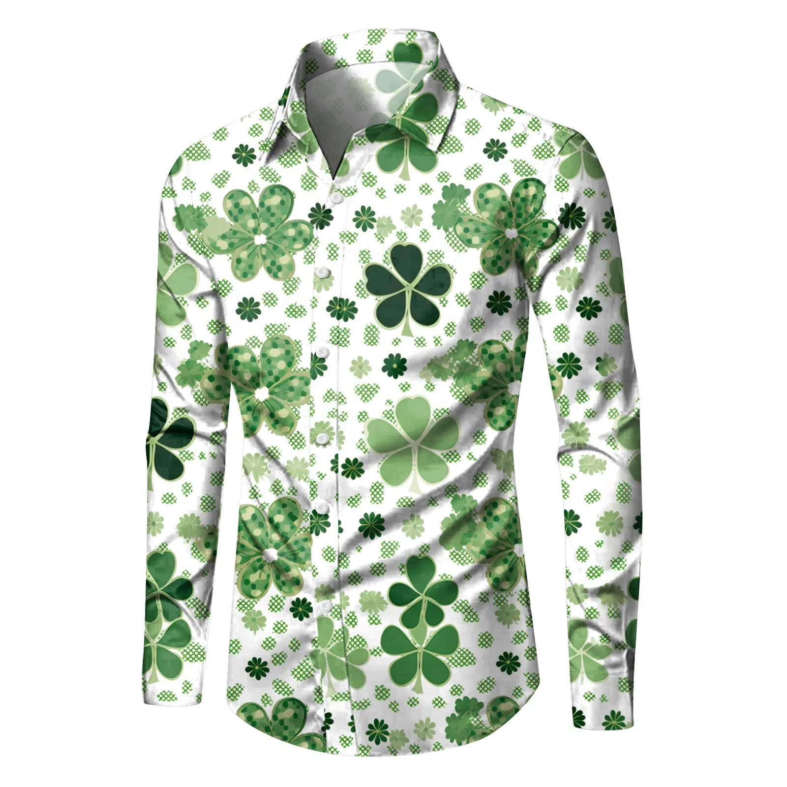 Men's Four Leaf Clover Button Down Shirt