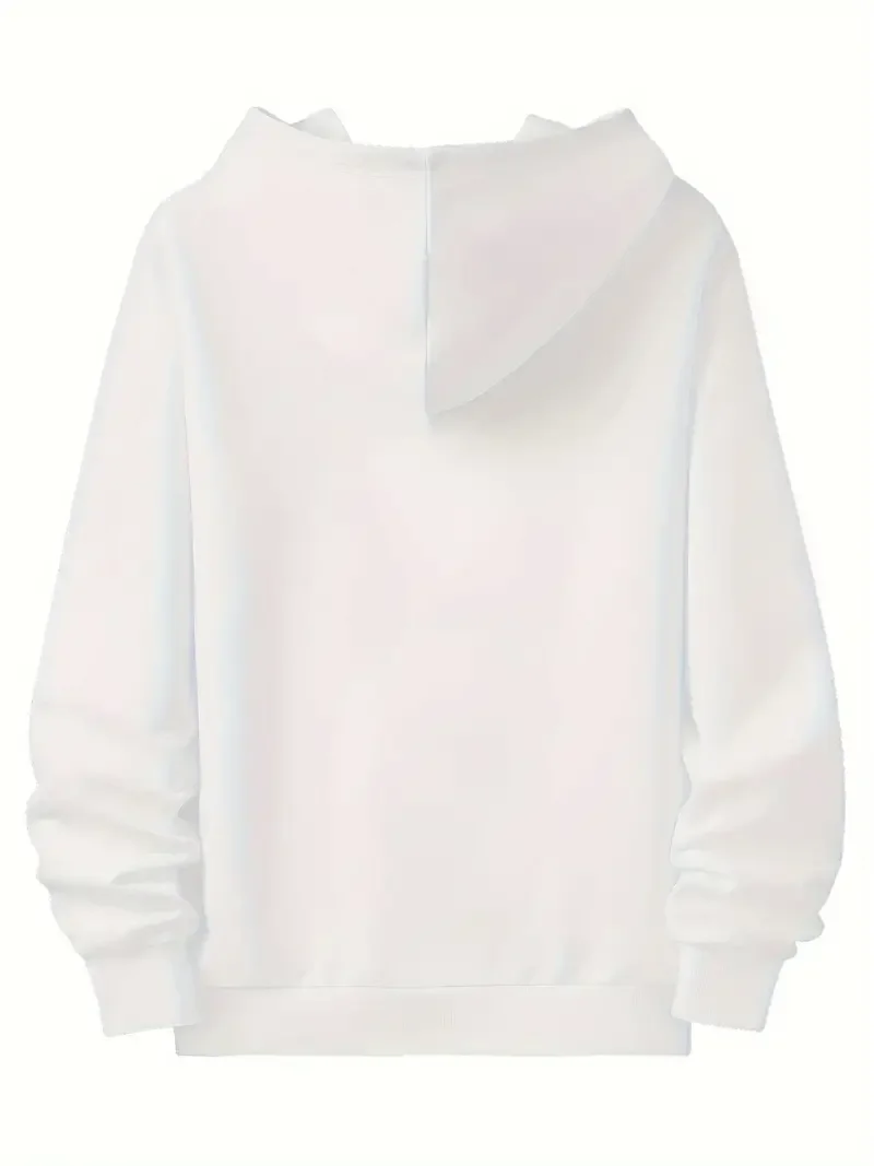 Men's Lucky Clover Graphic Print Cotton Hoodie