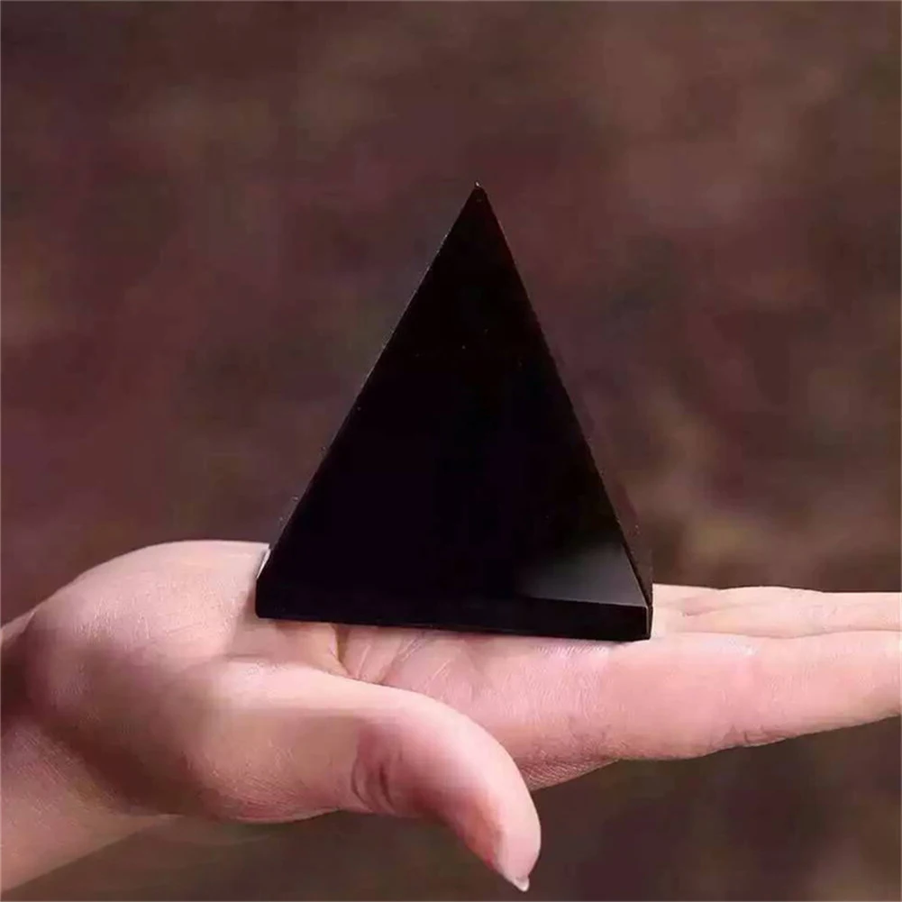 Obsidian Stone Pyramid Decorative Home Ornament