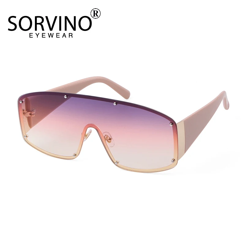 Oversized Rimless Sunglasses | Designer Fashion Eyewear
