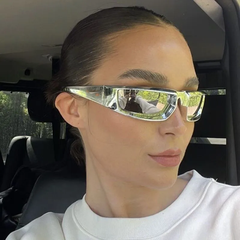 Steampunk Silver Sunglasses Unisex Outdoor Eyewear