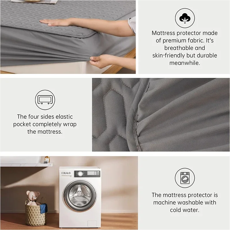Waterproof Quilted Mattress Protector for All Mattresses