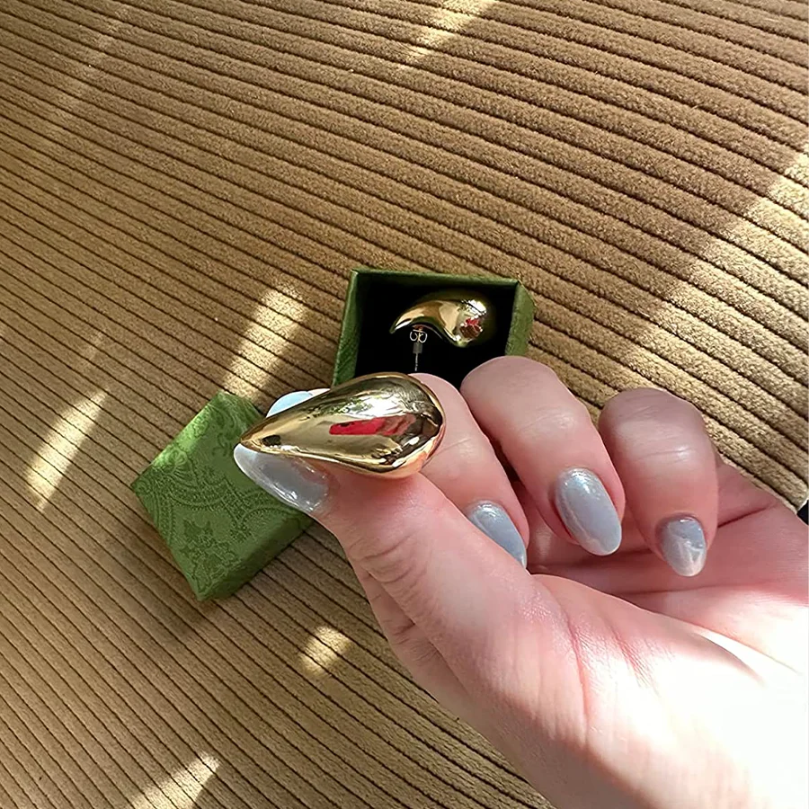 Gold Chunky Hoop Earrings for Women Stylish Design